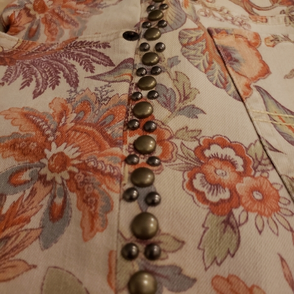 NWOT DENIM SUPPLY RL Metal Beads Floral Jeans - Picture 6 of 10